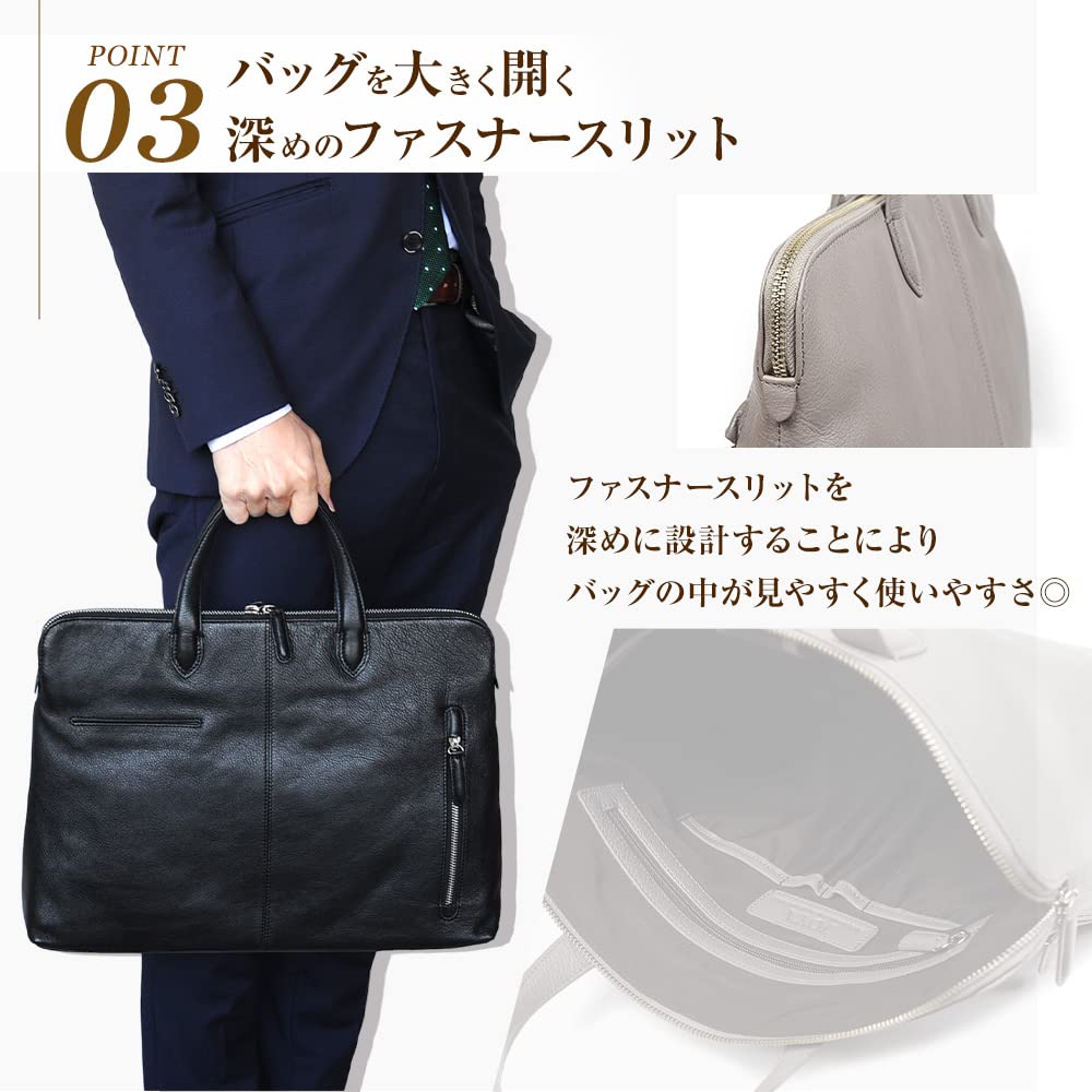 JOYA Echtes Leder Smart Aktentasche Tasche SCHWARZ J4521