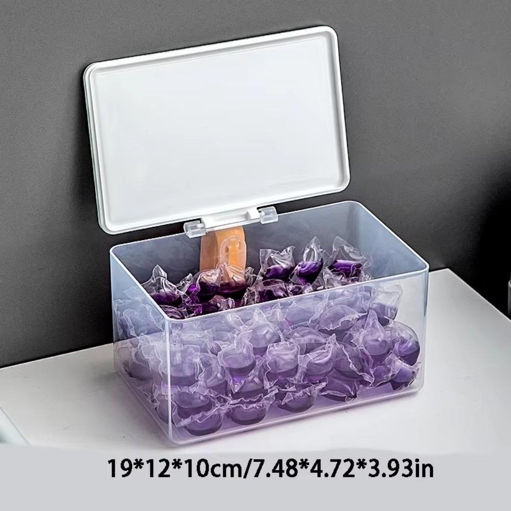 

Пластиковый контейнер для капсул для стирки большой вместимости, ящики для хранения, новая коробка для хранения, органайзер для ароматических бусин L