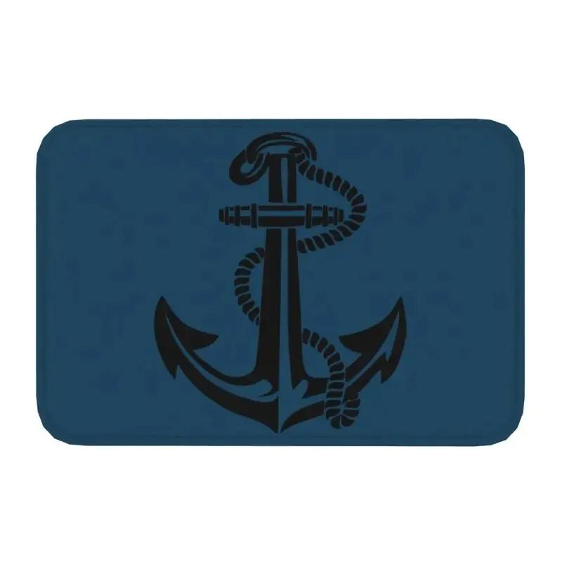 Námořní kompas Rohožka Kotva Kormidlo Tištěný Malý koberec Protiskluzový Vodu absorbující Rohožka do koupelny Kuchyně Domácí dekorace