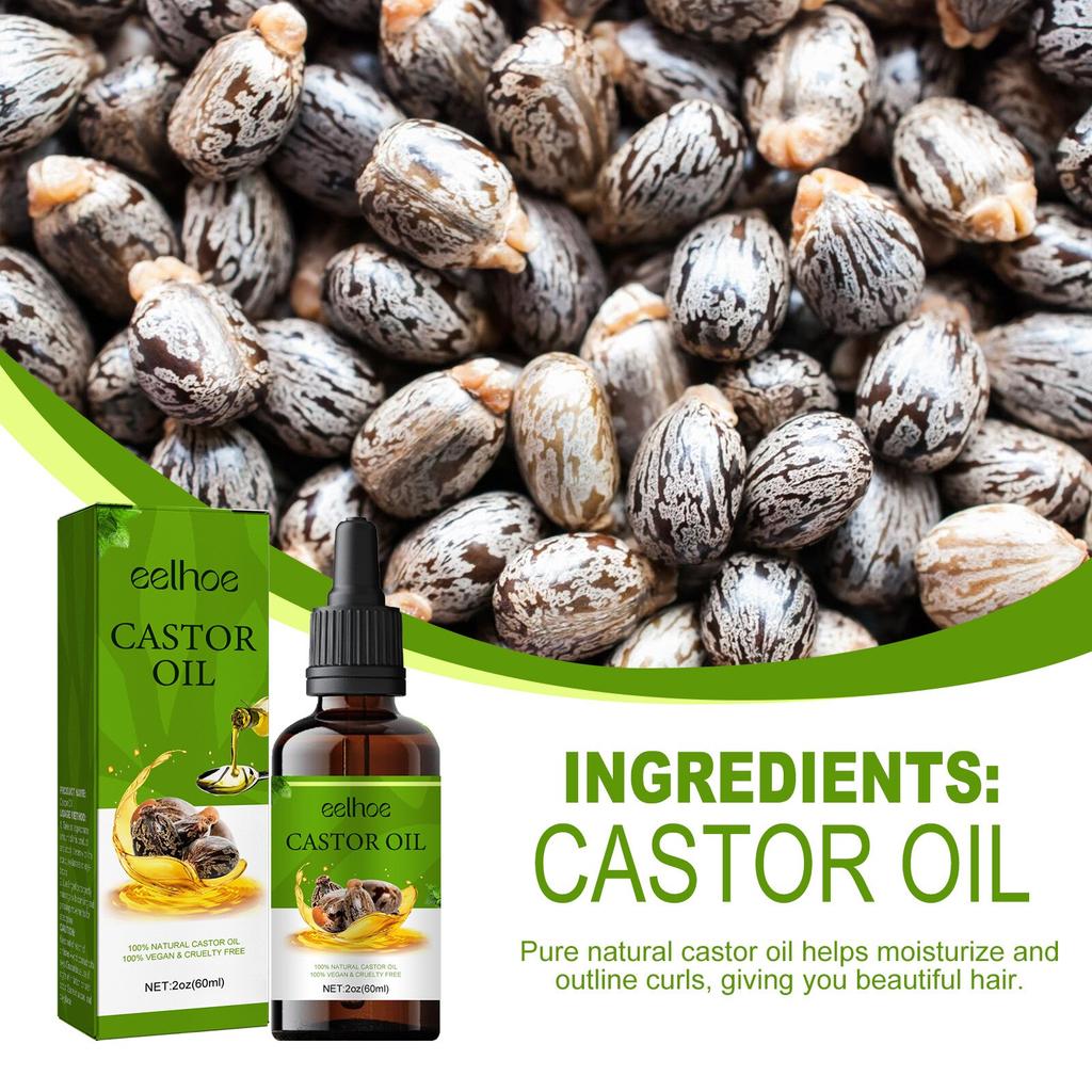 EELHOE Organic Castor Oil Hair Treatment 100ml Deep Moisturizing & Protection Hair Care