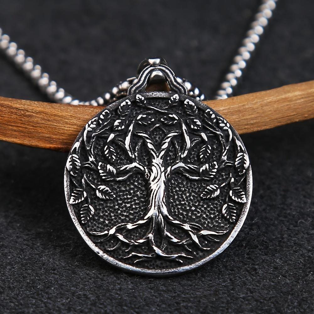 New Creative Design Vintage Tree of Life Necklace Men's Nordic Viking Pendant Protector Jewelry Gift