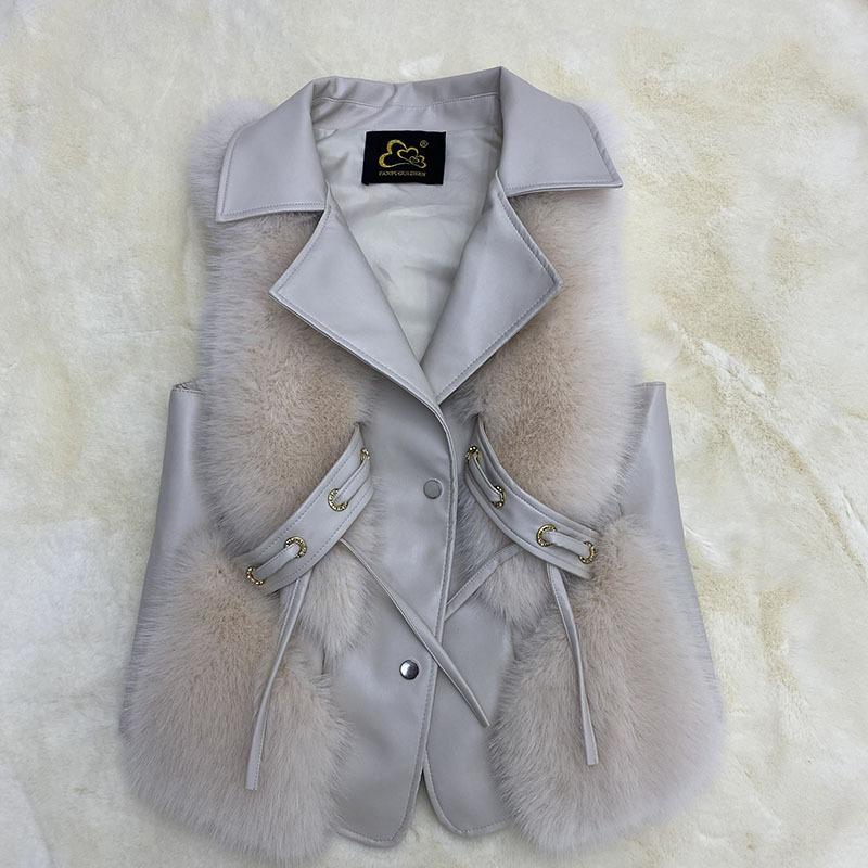 Fur Autumn and Winter New Imitation Fox Fur Coat Women's Hooded Warm Fur Coat
