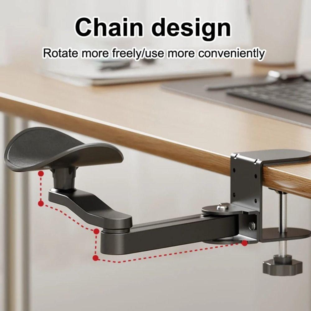 360° Rotation Desk Wrist Support Adjustable Height Armrest Bracket Ergonomic Arm Rest Home Office
