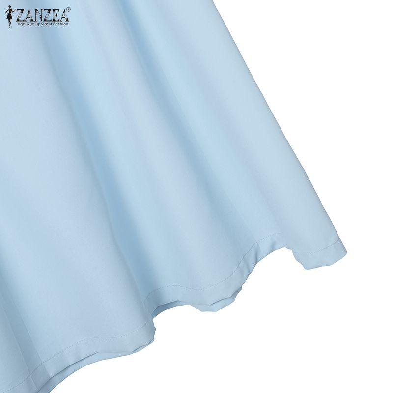 ZANZEA Women Sleeveless Vest Tops and Skirts Casual Two Piece Suit Sets