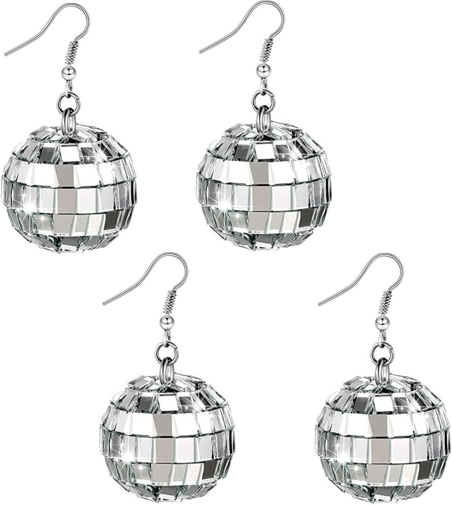 Disco Ball Earrings 20mm 70'S Disco Punk Earrings for Women Jewelry Gift for Women Party Jewelry