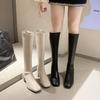 Stivali alti da donna 2026 autunno e inverno nuovi stile britannico snellenti per statura bassa con tacco alto stivali da cavaliere da donna