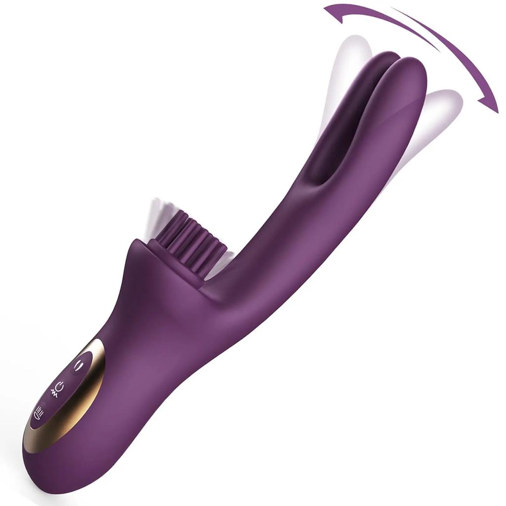 Perfect 3 IN 1 Rabbit Vibrator Clitoral Tickling 10 Vibration G Spot Clit Nipple Stimulation Female Masturbation Women Sex Toys USB Magnetic Charging