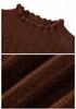 Women's 100% Pure Cashmere Striped Lurex Sweater - Half-High Neck, Long Sleeve Knitwear for Autumn and Winter