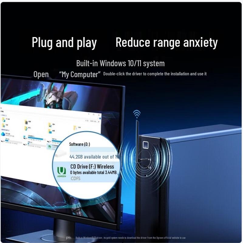 Ugreen USB WiFi 6 Dual-Band Adapter (CN Version)