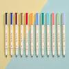WRITECH Arts Sign Brush Pen Brush Tip Marker Felt Tip Water Based Ink Color Pens 12 Assorted Pastel Colors Great for Lettering, Journaling, Calligrap