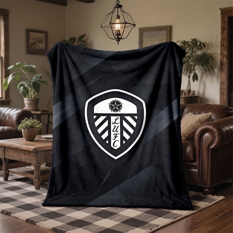 Coperta in Pile a Tema Leeds United Morbida e Accogliente in Peluche per Camera da Letto Divano Viaggio