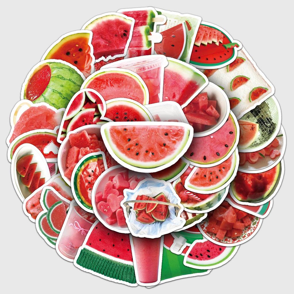 50pcs Watermelon Graffiti Stickers: Fresh, Creative, Waterproof Decor for Phone and Tablet Cases