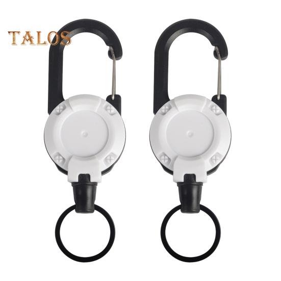 2 szt. Wytrzymały wysuwany brelok do kluczy, identyfikator, wielofunkcyjne narzędzie, klips karabinkowy, klucze, identyfikatory, taktyczny zwijak ID z wysuwanym sznurkiem