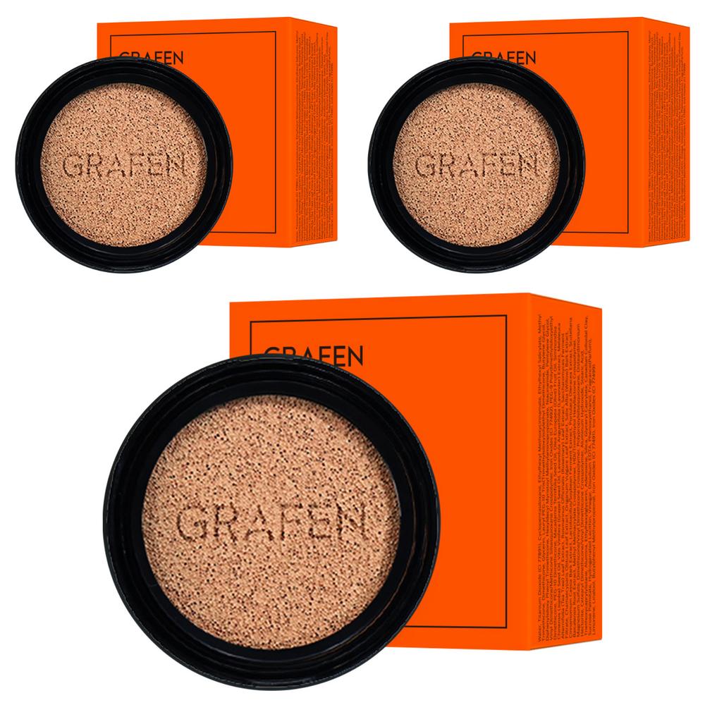 Grafen Men's Handsome Cover Cushion Refill 14g No. 1 3 pcs