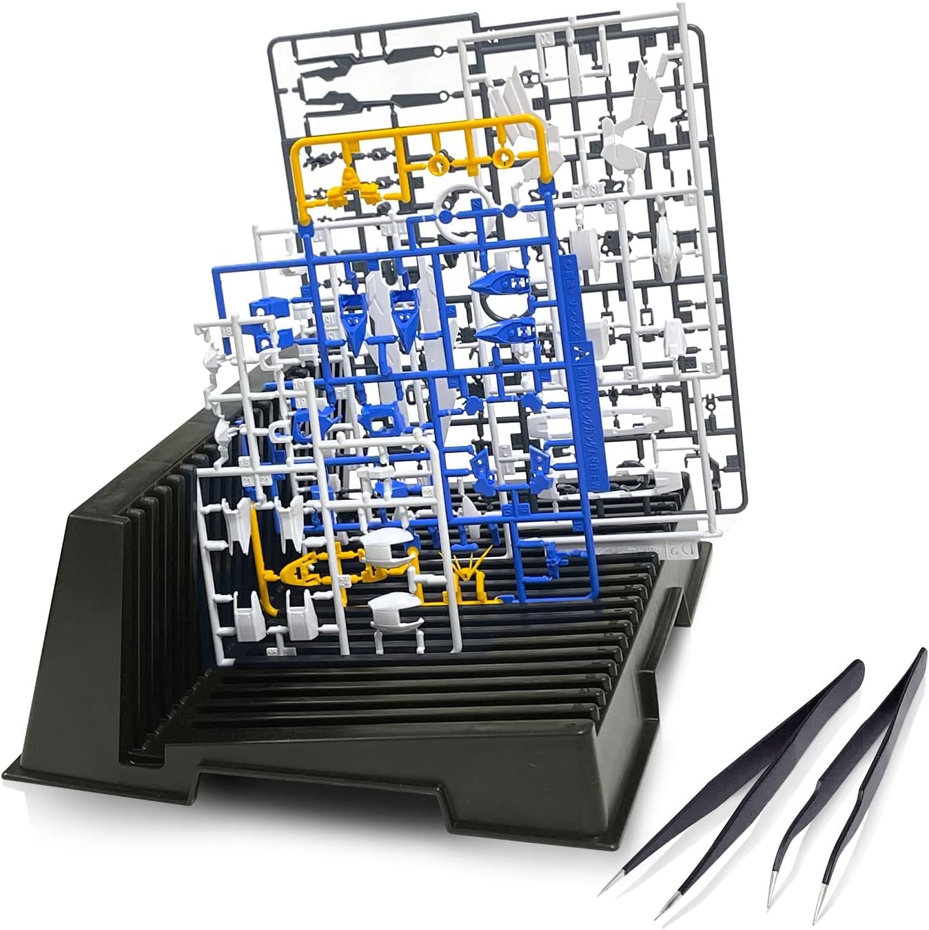 

Gunpla Holds up to 21 Gunpla Models [Tmwinners] Stand, L-Shaped, (6.5mm L-Shaped Groove) чёрный