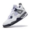 Tênis de Basquete AJ4 Masculino e Feminino White Cement, Hot Lava e University Blue