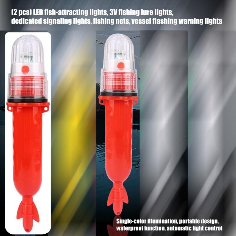 Energy Efficient 3V Fishing Light with Flashing Alerts Waterproofed Durability LED Fish Light for Marine Boats Safety
