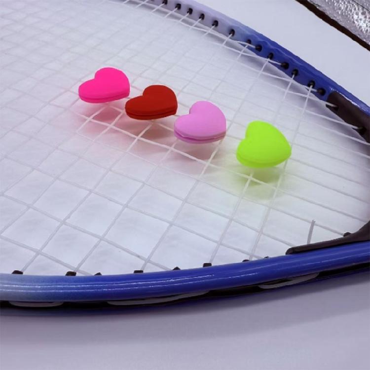 8 Pezzi Cuore Fiore Silicone Morbido Racchetta Ammortizzatori Racchetta da Tennis Smorzatore Vibrazioni Tennis Squash Ammortizzatori