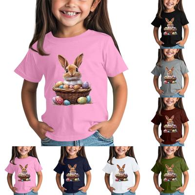 Toddler Girl Boy T-Shirts Kids Top Boys And Girls Printed Short Sleeved T-shirt 2-12Y