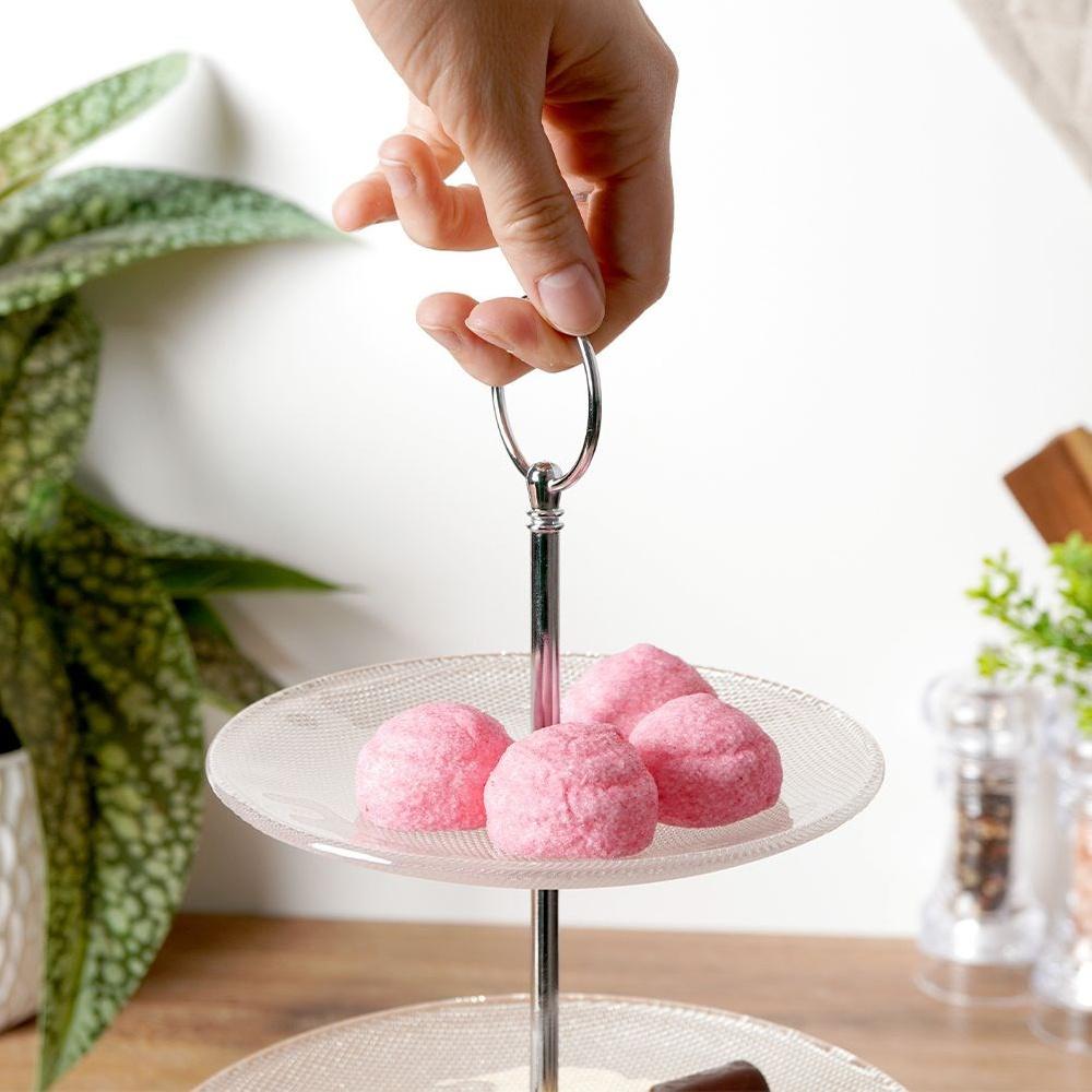 Patera 3-piętrowa Poziomowa Szklana Na Ciasto Ciastka Owoce Przekąski