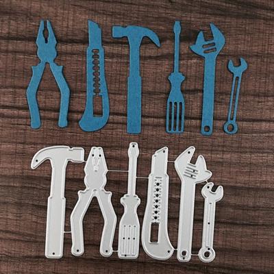 Schraubenschlüssel Hammer Schraubendreher Werkzeuge Metall-Stanzformen Scrapbooking-Stanzformen Carbon Craft Cut Die Foto