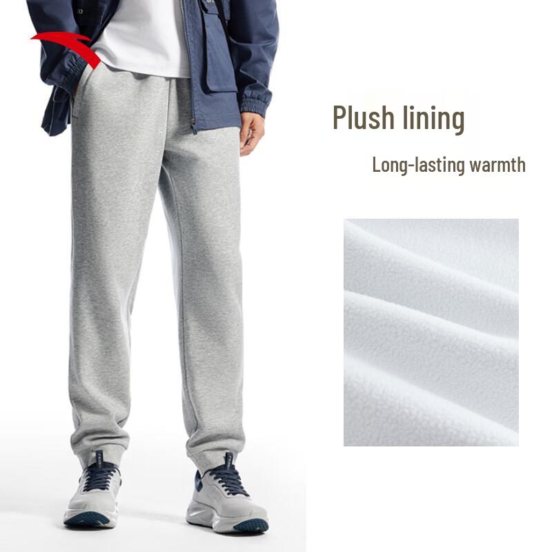 ANTA Men s Fleece-Lined Warm Straight-Leg Sweatpants 3XL