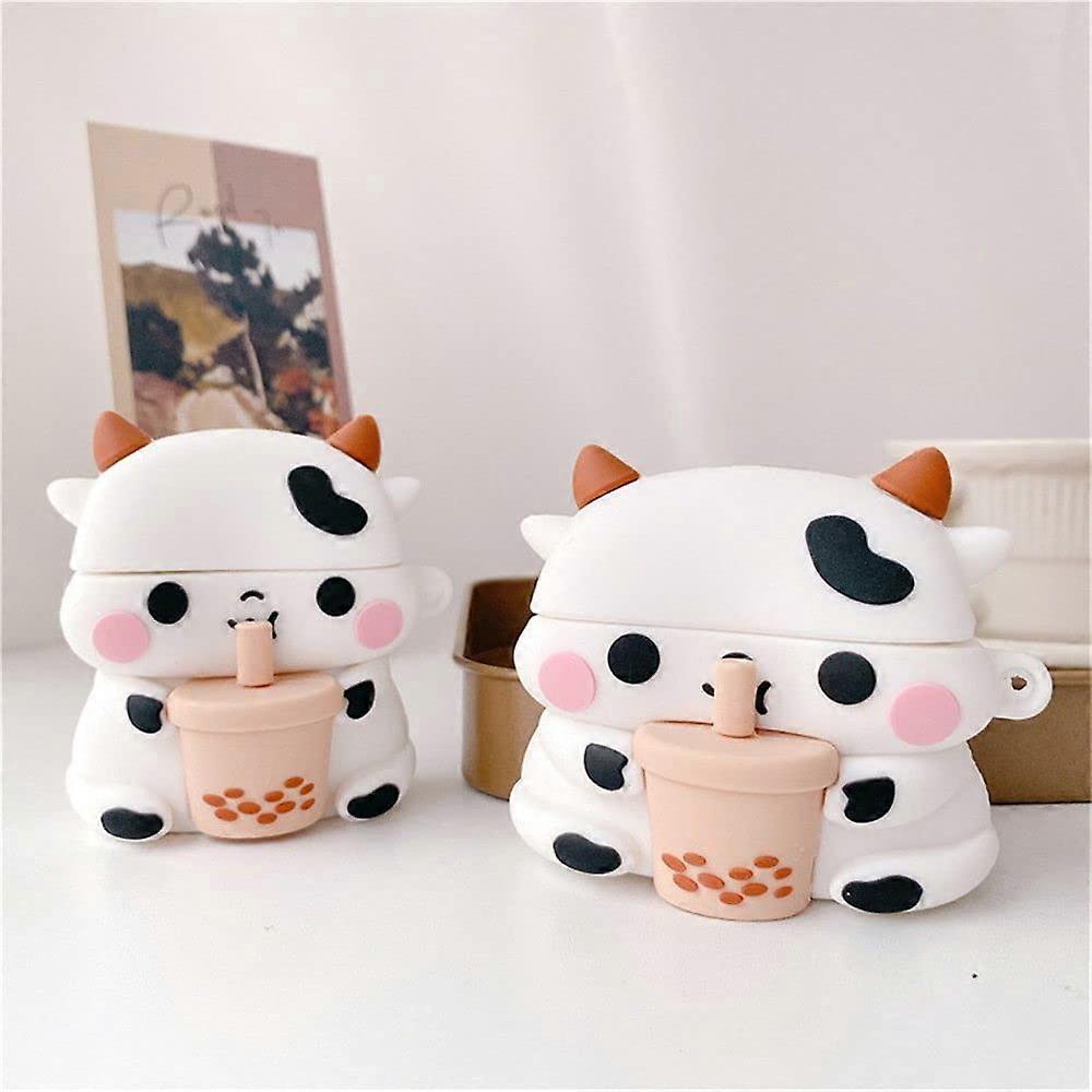 Silicone Milk Tea Cow Protect Cover Bags For AirPods Pro Case Wireless Cartoon Bluetooth Earphone Headphones Case