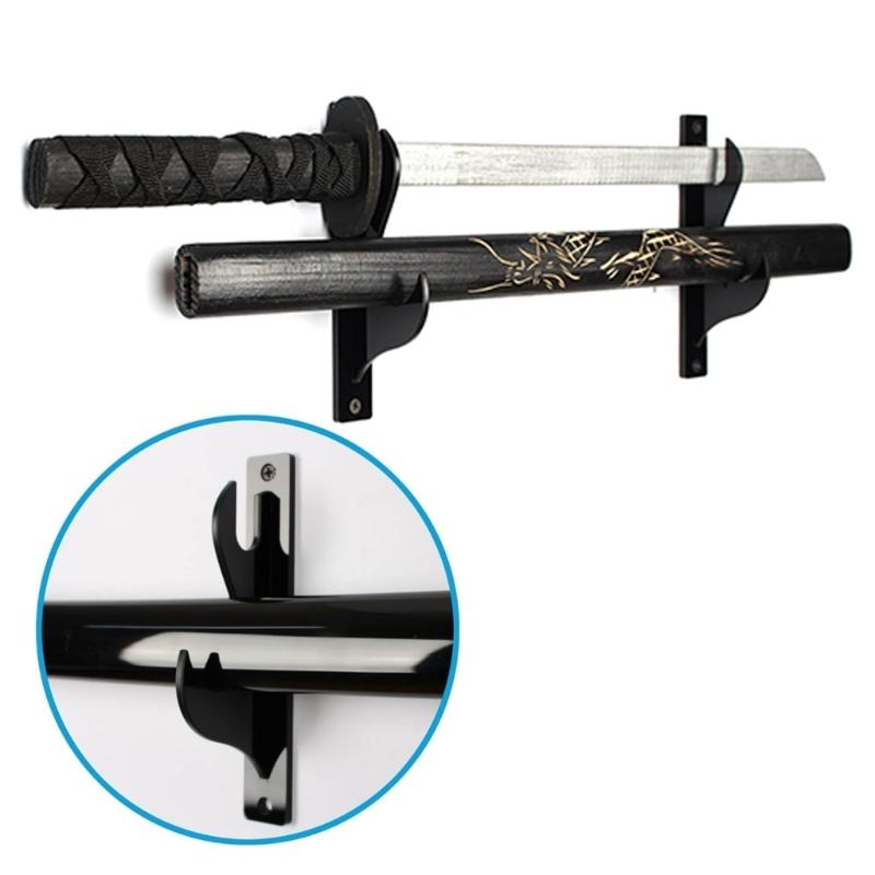 Fashionable Swords Hanger Bracket Rack with Mounting Hardware Supports Various Swords 2 Pack Supplies for Home Use