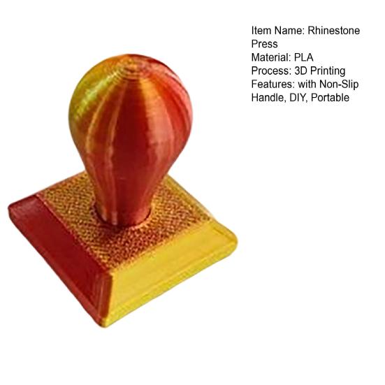 Mini Rhinestone Painting Press Stamp with Non-Slip Handle DIY Rhinestone Painting Art Crafts Stamper Tools 3D Printed Drill Press Tool