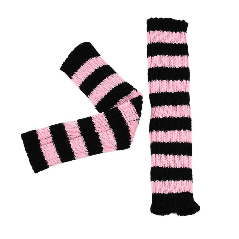 

Y2K Winter Gloves Half Finger Gloves Simple Wool Gloves Cosplay чорний/рожевий