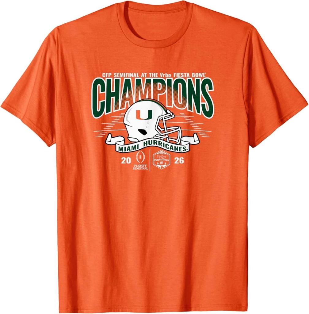 Miami Hurricanes Fiesta Bowl Champs 2026 CFP Semifinal T-Shirt
