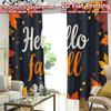 2D FLAT PRINTING 2pcs Curtains (Without Rod) Autumn Leaves Celebration Chic Minimalist Curtains Versatile Polyester Curtains