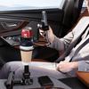 CP252 Multifunction Car Cell Phone Mount Bracket Food Tray with Dual Rotatable Cup Holder