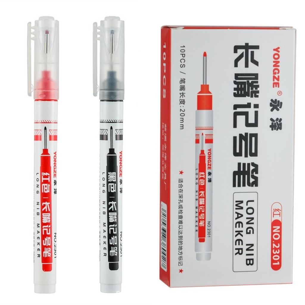 1/3PCS 20mm Long Head Marker Pens Large Capacity Deep Waterproof Four Color Marker Oily Marking Pen Metal Woodworking Tools