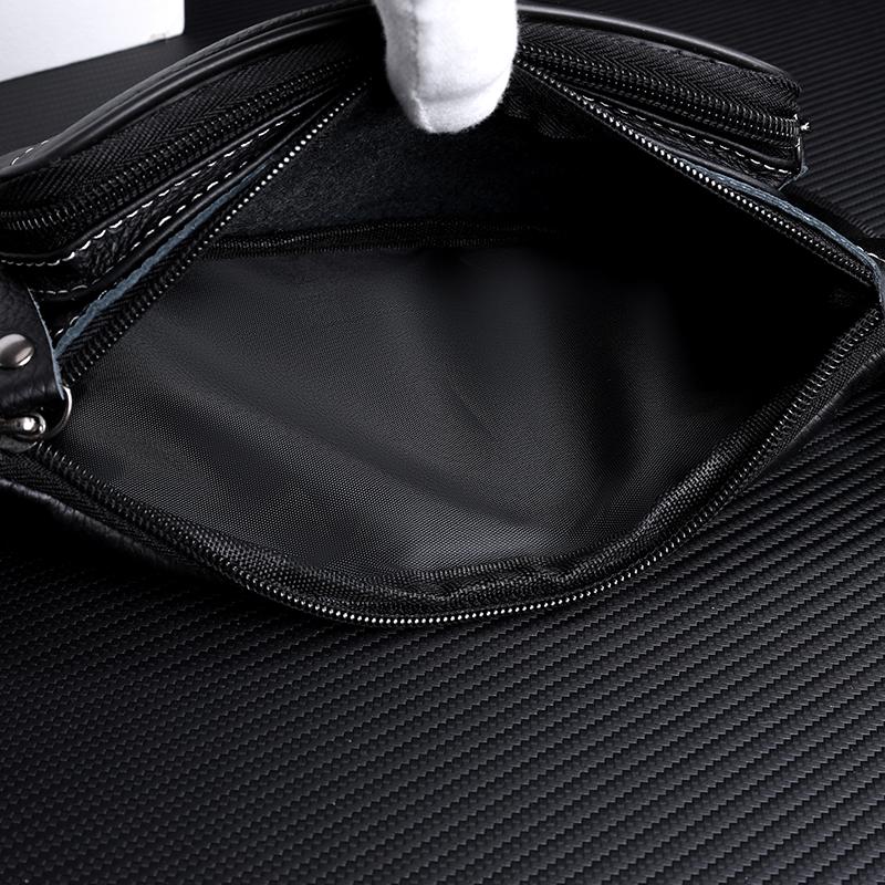 PU Waist Bag Men's Mobile Phone Bag Outdoor Sports Cycling Chest Bag