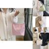 Chic Nylon Bucket Bag For Women Trendy Street Style Handbag With Magnetic Closure