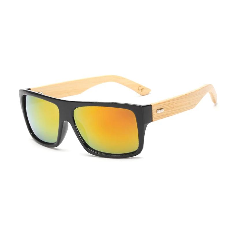 Classic Bamboo Wood Climbing Sunglasses Brand Design Men Women Coating Mirror Glasses Retro Glasses Shades Gafas De Sol UV400