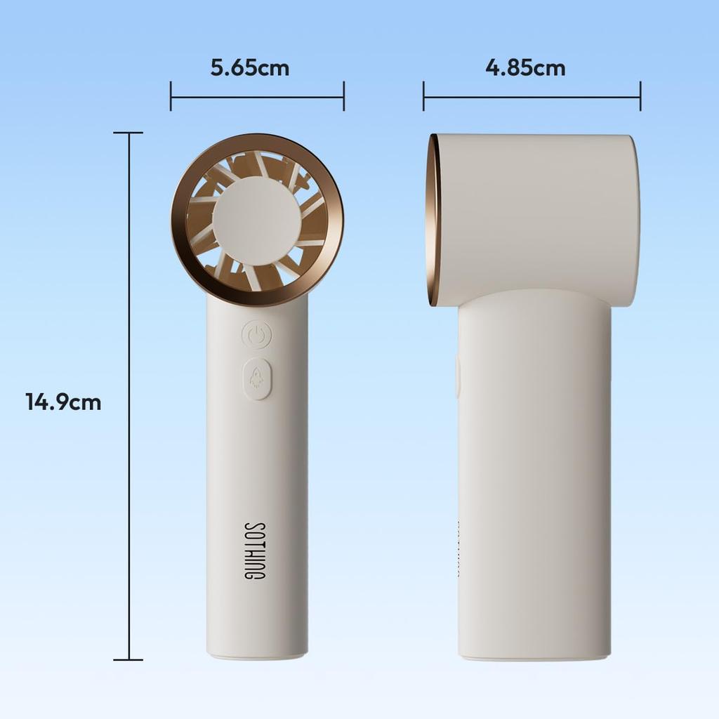 SOTHING Handheld Portable Stepless Airflow 3600mAh RPM Powerful Mini Low Japanese Instruction Heatstroke Heat Gift Fan, Fan, 4-Level Airflow, 1-199
