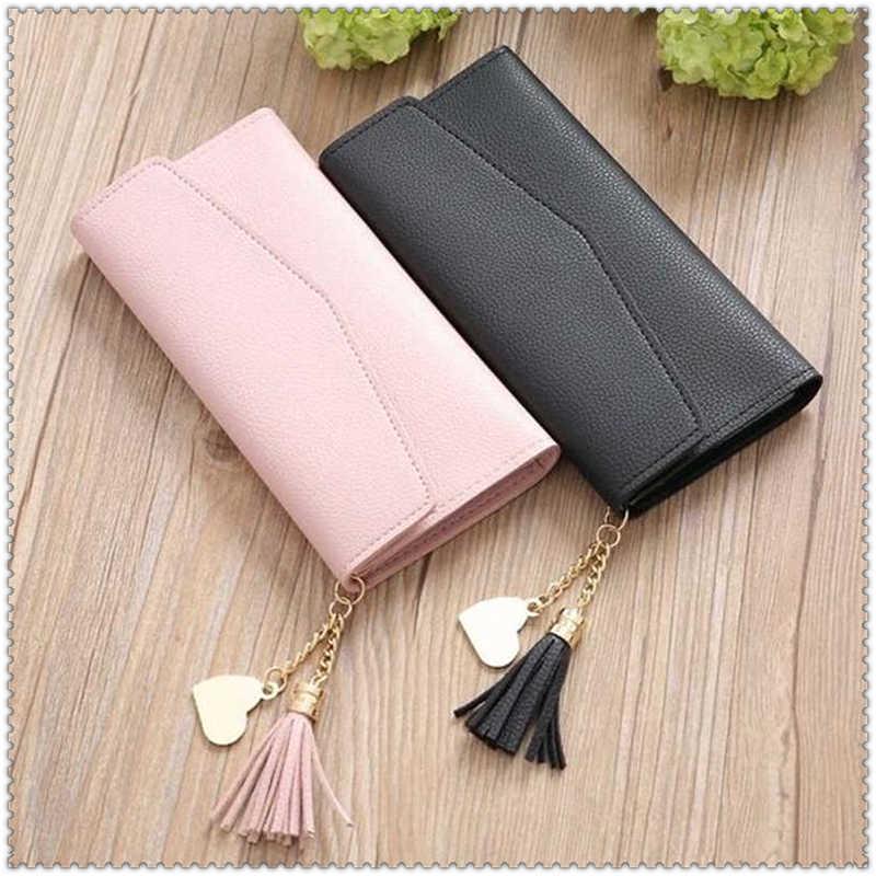 Long Women Wallets PU Leather Women's Purse Party Clutch Female Card Holde