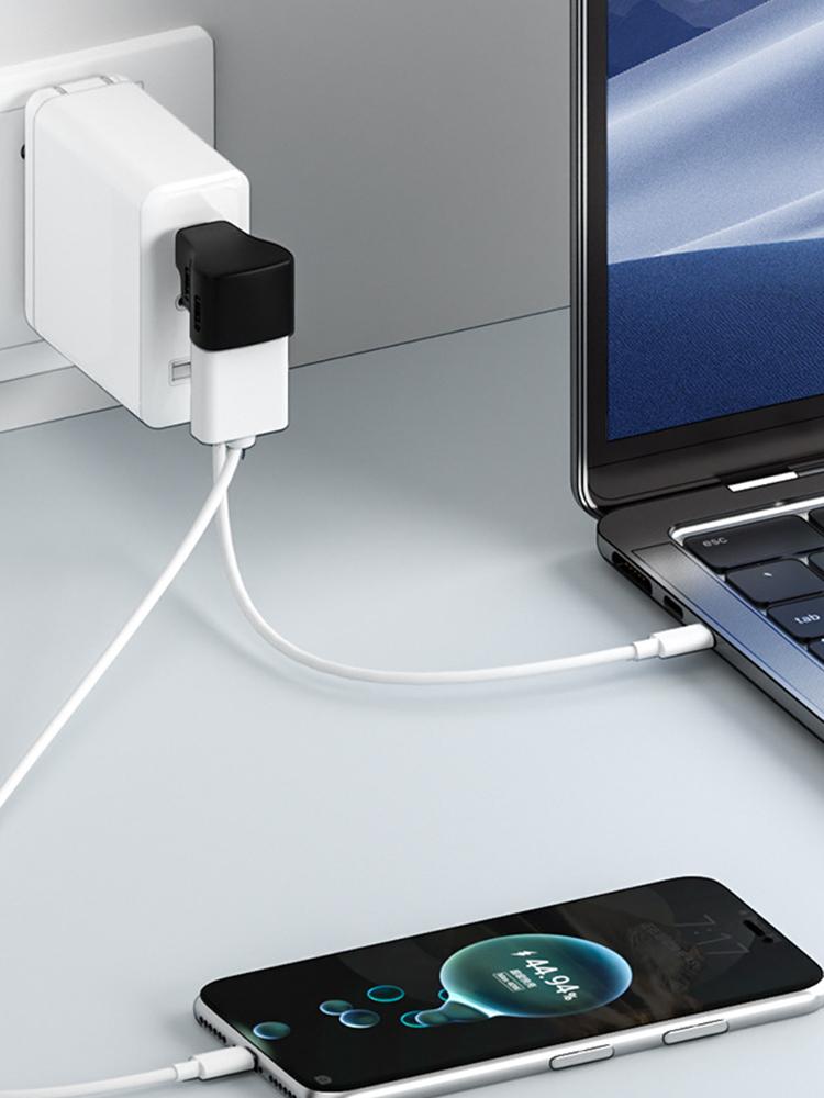 1 To 2 USB-C Male To USB-C USB-A Female Adapter 180 Degree U-shaped USB-C To USB-C USB-A Adapter 8K 60HZ for  STEAM DECK/Switch