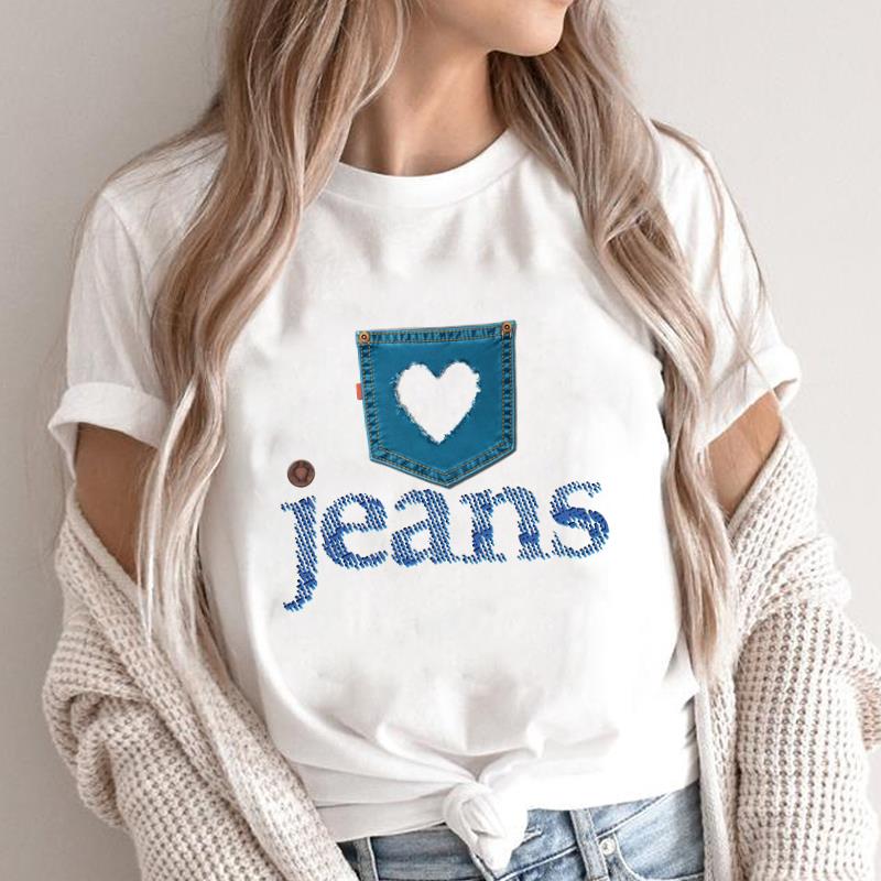 (Asian Size) love style letter Fashion Female Casual Clothing Graphic Tee Women's Top Print O-neck T Short Sleeve T-shirts