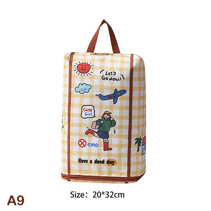Cute Zippered Travel Storage Bag Large Capacity Waterproof For Clothes, Underwear, Suitcases Clothing Classification Storage Bag