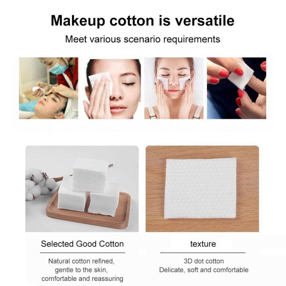 600pcs Beauty Essentials Disposable Makeup Pads Cotton Hypoallergenic Facial Puff Pads Face Care Remover Paper Beauty Routine