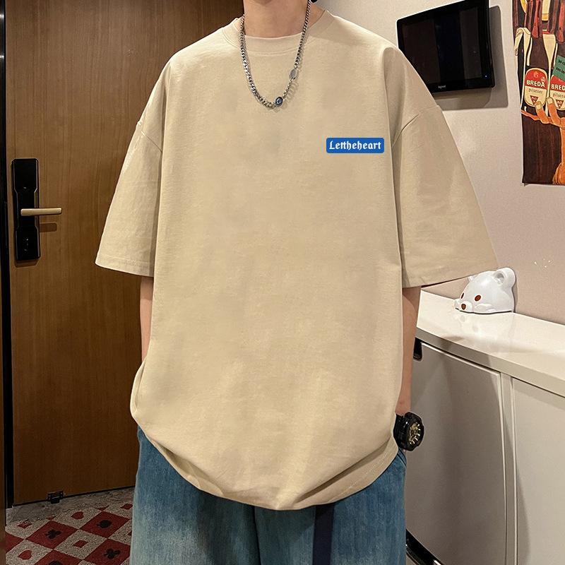 Men Short Sleeve Print Cotton T Shirt Summer Tops