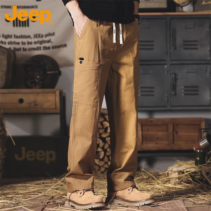 Jeep Men's Autumn/Winter Straight-Leg Casual Workwear Pants