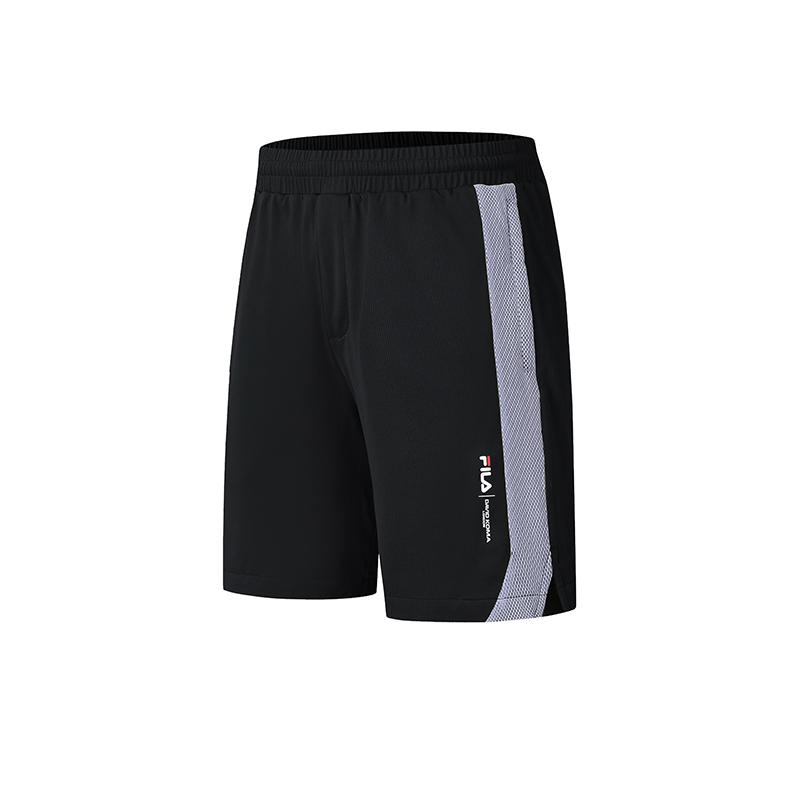 Fila SS25 Athletics Tennis Series Comfortable Versatile Simple Color-Blocked Knitted Five-Point Shorts Men Shorts Digital-Lavender A11M523606FPR