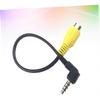 MERRYHAPY Car Dvr Cable To Converter for Tablets Easy Installation Compatible with Monitors Space Saving for Reverse Camera Use Black