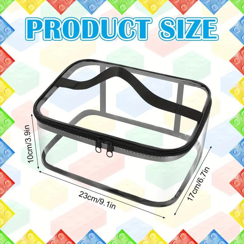 1pc/2pcs Transparent Mesh Zipper Toy Storage Bag Large Capacity Puzzle and Block Organizers Toy and Building Block Storage Boxes
