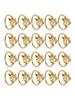 20 Piece Leaf Pattern Napkin Ring Set for Table Settings Metal Holders Designed for Weddings and Special Occasions