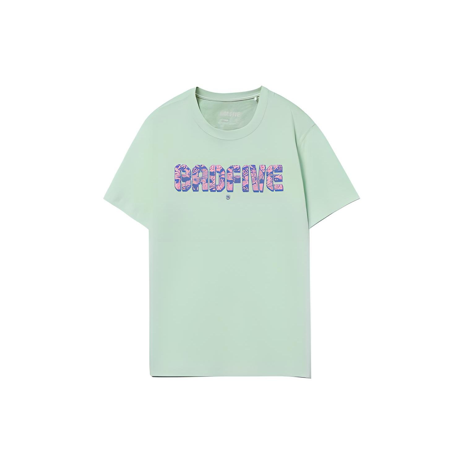 

Li Ning Badfive Letter Print Sports Crew Neck T Shirt Men Tops Water-Wave-Green AHSR473-5 M